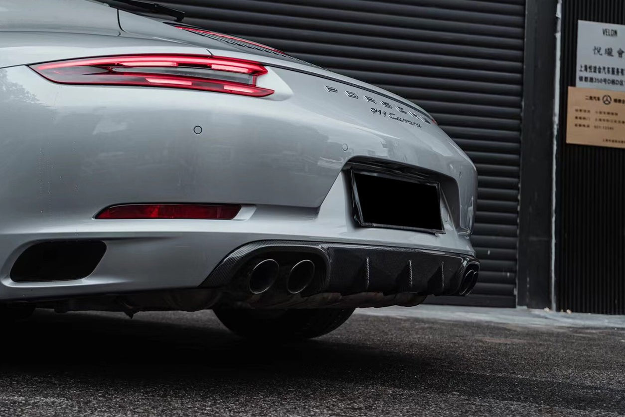 2016 - 2019 Porsche 911 991.2 Carrera/Targa/S/4S/GTS OD Style Quad Exhaust Rear Lip